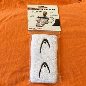 VINTAGE HEAD White Sports Wristbands